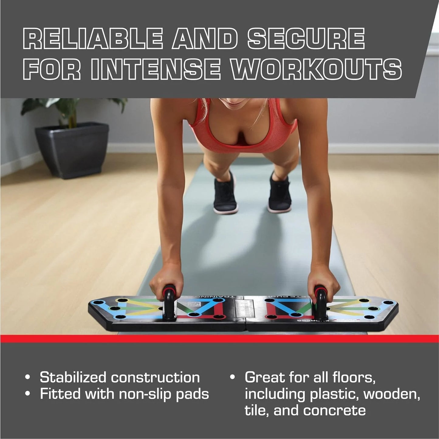 Power Push - 17 Function Push-Up board - For at home workouts Easy to Use