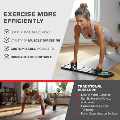 Power Push - 17 Function Push-Up board - For at home workouts Easy to Use