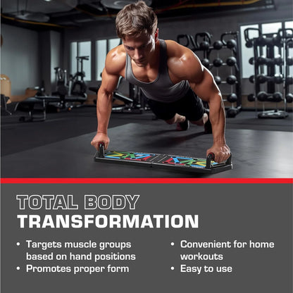 Power Push - 17 Function Push-Up board - For at home workouts Easy to Use