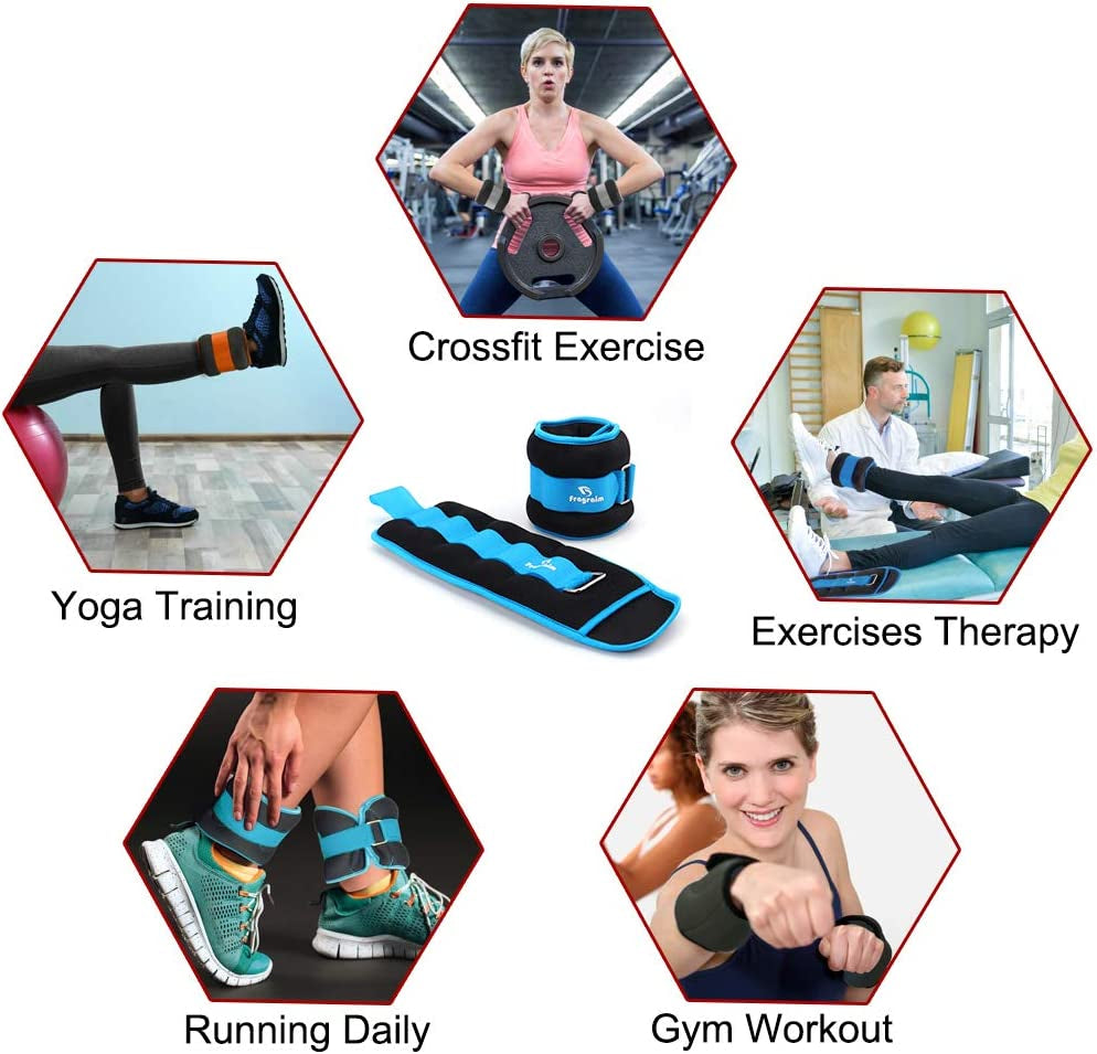 Adjustable Ankle Weights for All Ages - Perfect for Strength Training, Jogging, Gymnastics & More - 1 to 20 LBS Options Available